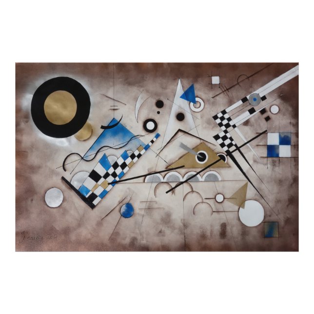 Kandinsky abstract painting mid century modern art photo print (Front)