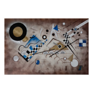 Kandinsky abstract painting mid century modern art poster