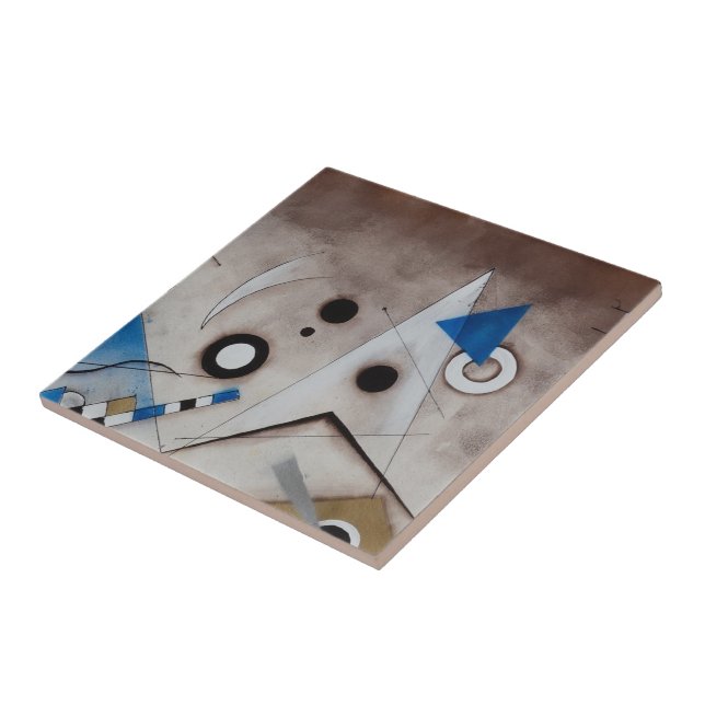 Kandinsky abstract painting mid century modern art tile (Side)