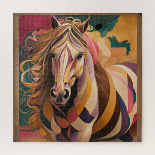 Kandinsky and Malevich's Horse: A Geometric Master Jigsaw Puzzle