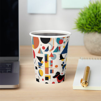 Kandinsky art & Dog lover Paper Cups