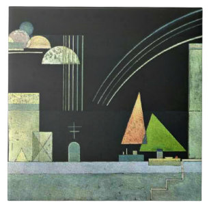 Kandinsky - At Rest, famous abstract artwork Tile