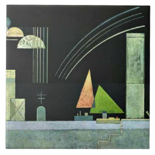 Kandinsky - At Rest, famous painting, Tile