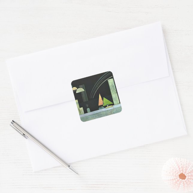 Kandinsky - At Rest Square Sticker (Envelope)