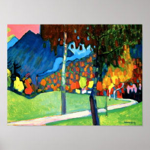 Kandinsky - Autumn Study in Oberau Poster