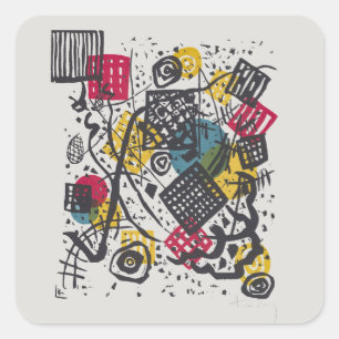 Kandinsky Bauhaus Abstract Geometric Colourful Art Square Sticker