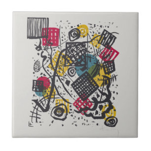 Kandinsky Bauhaus Abstract Geometric Colourful Art Tile