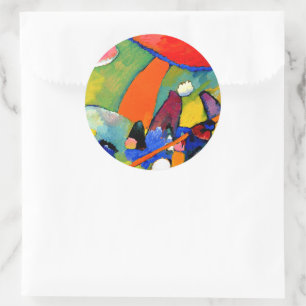 Kandinsky - Beach Scene Classic Round Sticker