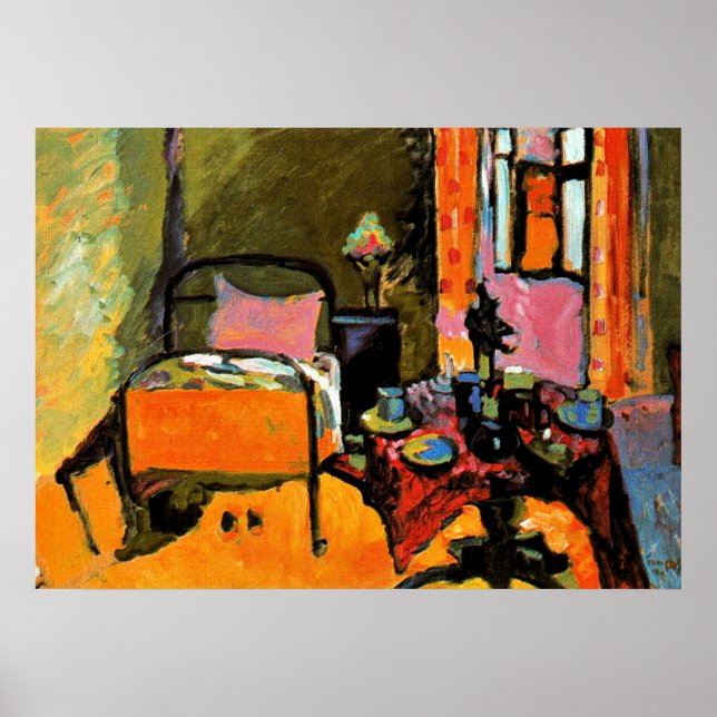 Kandinsky - Bedroom in Aintmillerstrasse Poster (Front)