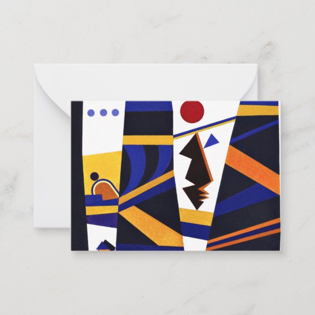 Kandinsky - Binding, colourful abstract artwork Card (Front)