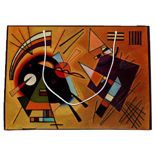Kandinsky - Black and Violet, Large Gift Bag