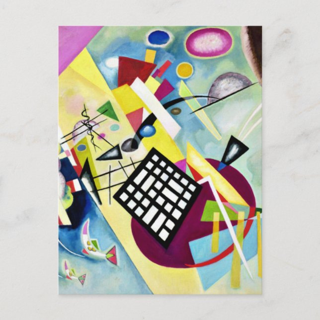 Kandinsky - Black Grid Postcard (Front)