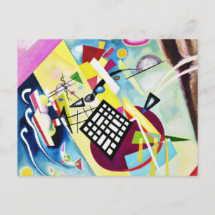 Kandinsky Black Grid Postcard