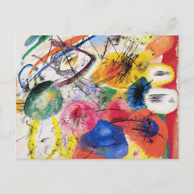 Kandinsky Black Lines Postcard (Front)