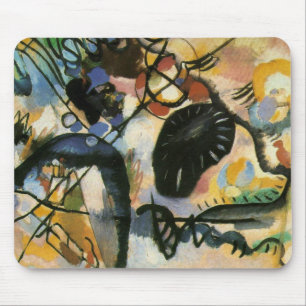 Kandinsky Black Spot Abstract Artwork Mouse Mat