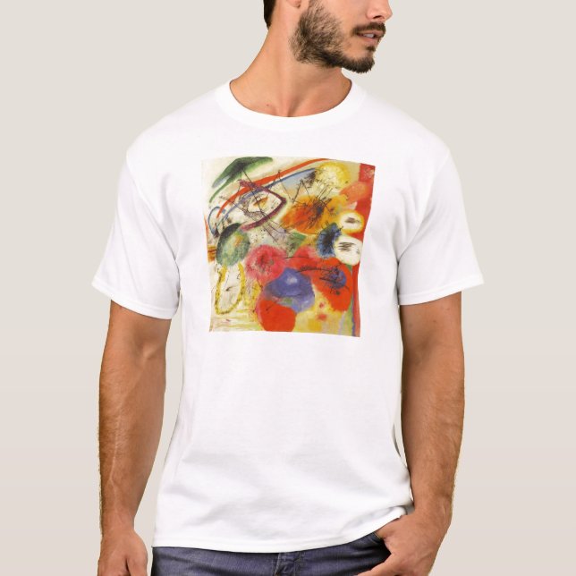 Kandinsky Black Strokes Abstract Painting T-Shirt (Front)