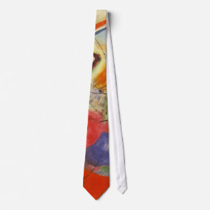 Kandinsky Black Strokes Abstract Painting Tie
