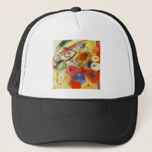 Kandinsky Black Strokes Abstract Painting Trucker Hat