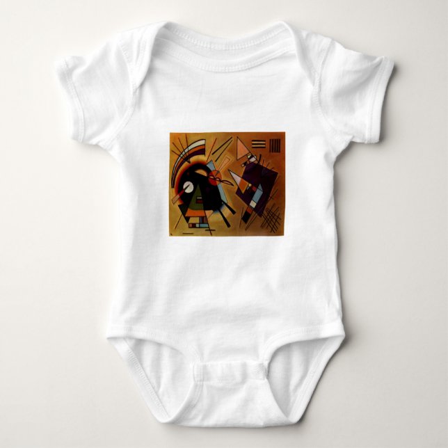 Kandinsky Black Violet Baby Bodysuit (Front)