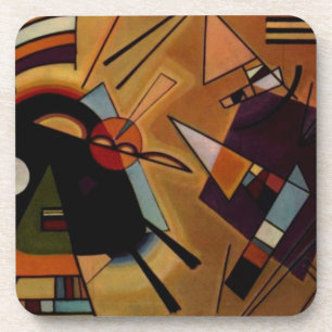 Kandinsky Black Violet Coaster