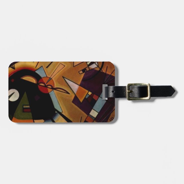 Kandinsky Black Violet Luggage Tag (Front Horizontal)