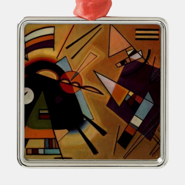 Kandinsky Black Violet Metal Tree Decoration (Front)