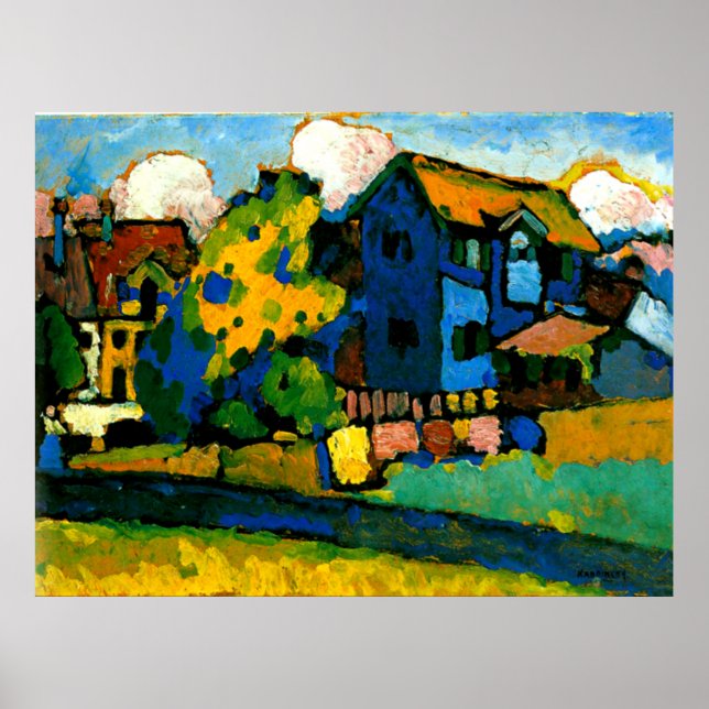 Kandinsky - Blaues Haus Klein Poster (Front)