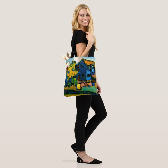 Kandinsky - Blaues Haus Klein Tote Bag (On Model)