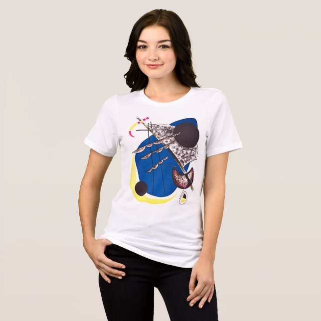 Kandinsky Blue Abstract - Fine Art Tri-Blend Shirt (Front Full)