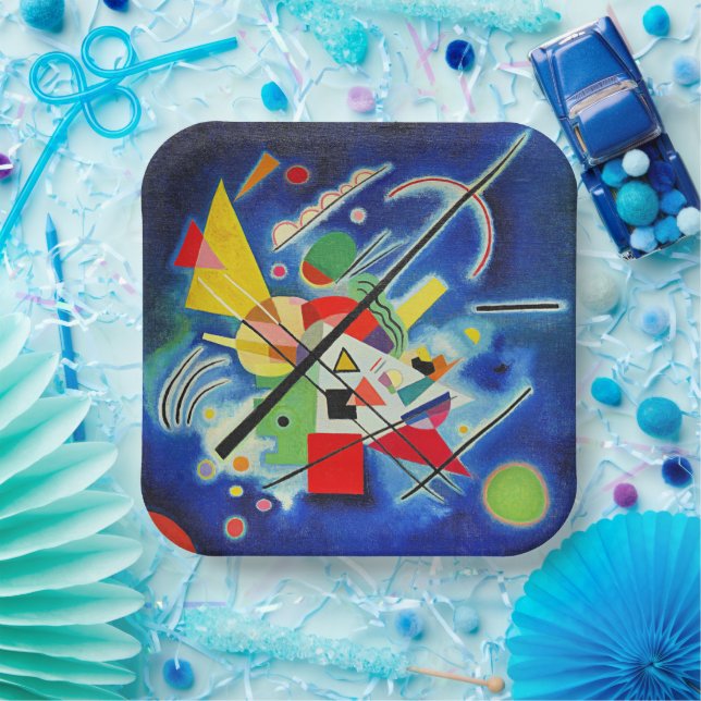 Kandinsky - Blue Painting Paper Plate (Party)