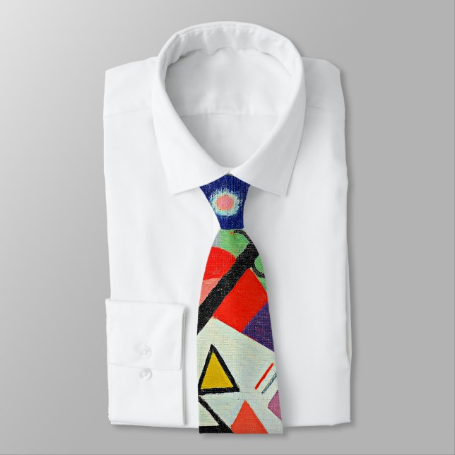 Kandinsky - Blue Painting Tie (Tied)