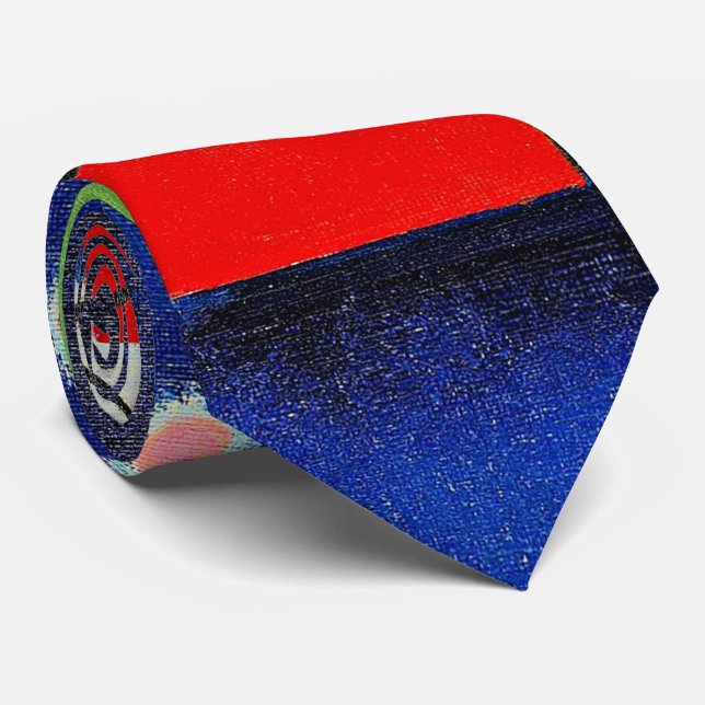 Kandinsky - Blue Painting Tie (Rolled)