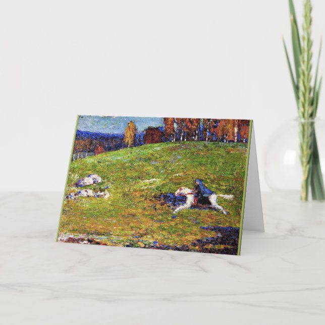 Kandinsky - Blue Rider, landscape painting Card (Front)
