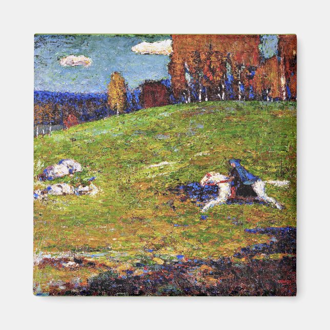 Kandinsky - Blue Rider, landscape painting Magnet (Front)