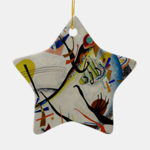 Kandinsky Blue Segment Ceramic Tree Decoration