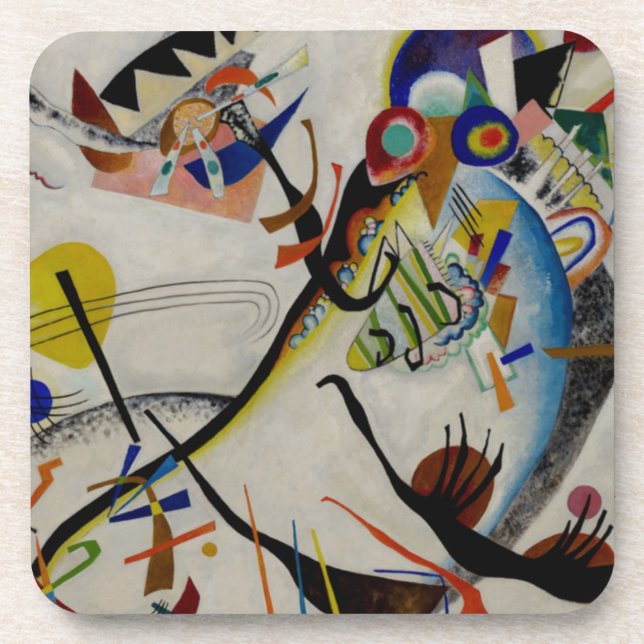 Kandinsky Blue Segment Coaster (Front)