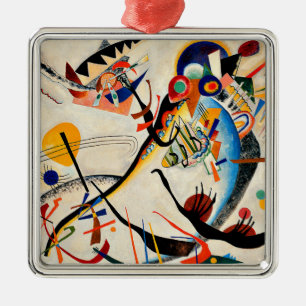 Kandinsky - Blue Segment, Metal Tree Decoration