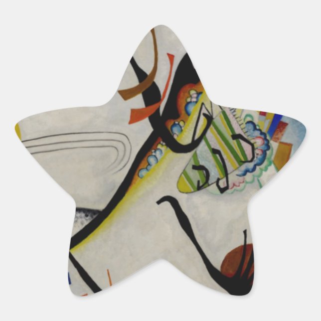 Kandinsky Blue Segment Star Sticker (Front)