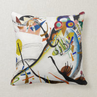 Kandinsky Blue Segment Throw Pillow