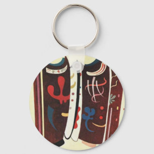 Kandinsky Brown with Supplement Abstract Key Ring