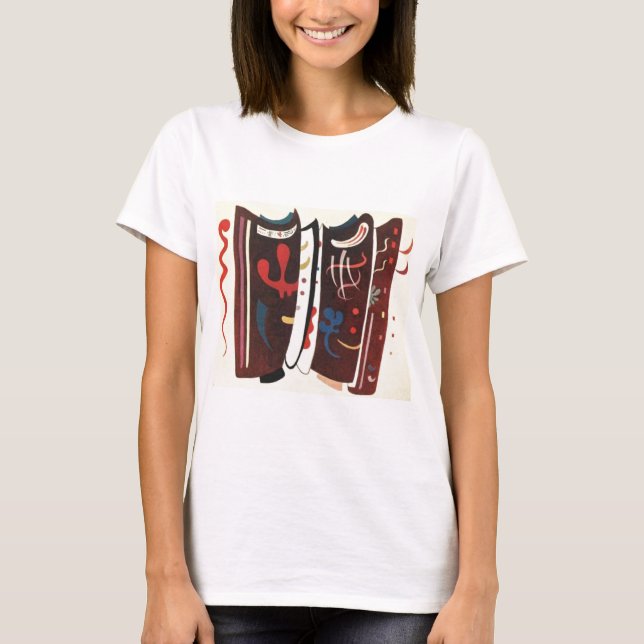 Kandinsky Brown with Supplement Abstract T-Shirt (Front)