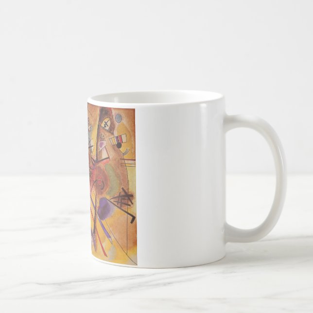 Kandinsky Brown Yellow Red Blue Coffee Mug (Right)