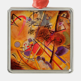 Kandinsky Brown Yellow Red Blue Metal Tree Decoration