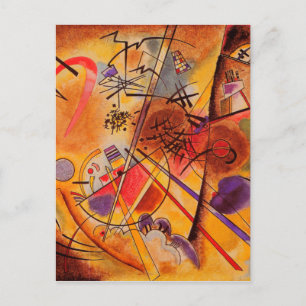 Kandinsky Brown Yellow Red Blue Postcard