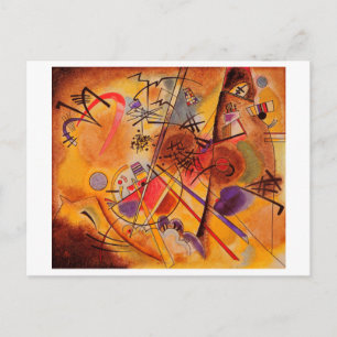 Kandinsky Brown Yellow Red Blue Postcard