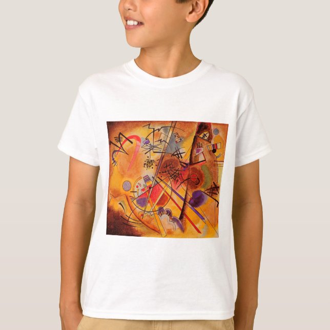 Kandinsky Brown Yellow Red Blue T-Shirt (Front)
