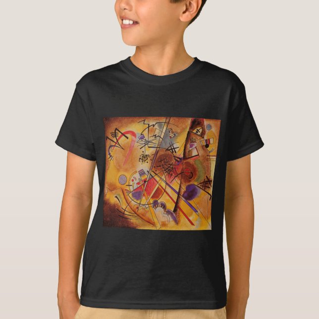 Kandinsky Brown Yellow Red Blue T-Shirt (Front)