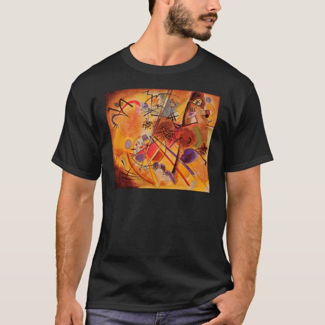 Kandinsky Brown Yellow Red Blue T-Shirt (Front)