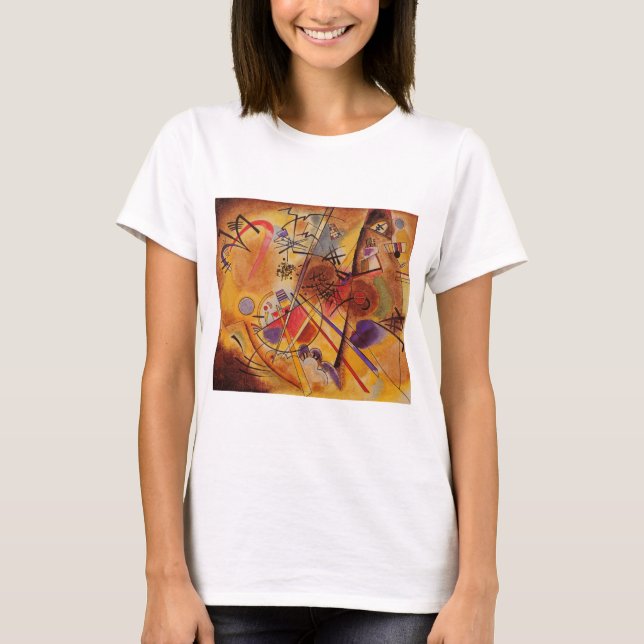 Kandinsky Brown Yellow Red Blue T-Shirt (Front)