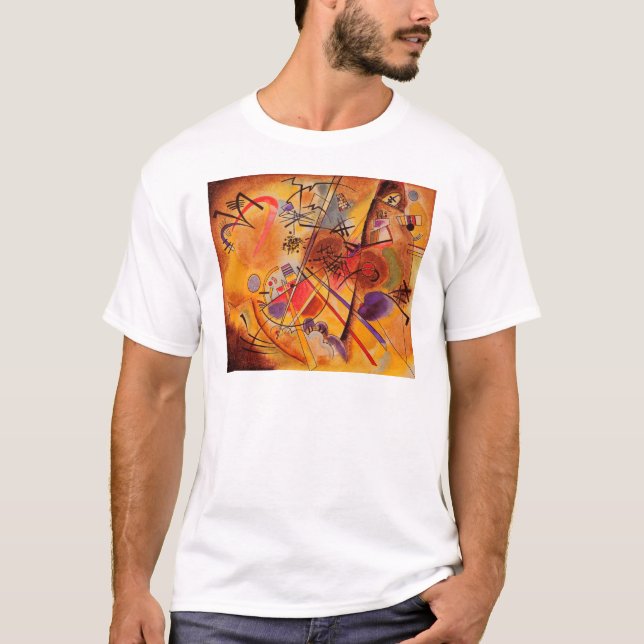 Kandinsky Brown Yellow Red Blue T-Shirt (Front)